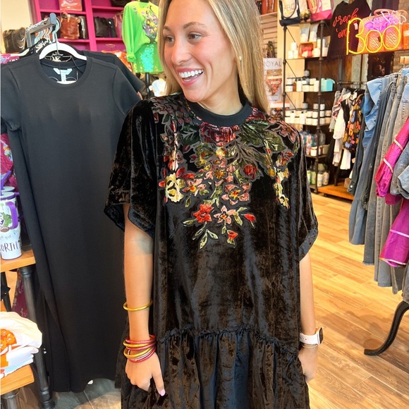 Free People Sweet Echoes Velvet Mini Dress - Picture 2 of 9